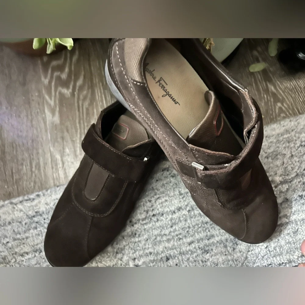 Salvatore Ferragamo Dark Brown Sneakers, size 9 - Picture 2 of 4